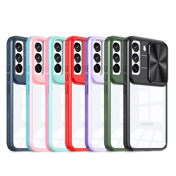 Samsung Galaxy S23 Plus - Stötdämpande Kameraskydd Skal Rosa/Grön