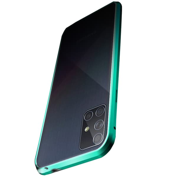Samsung Galaxy A71 - Full Cover Magnetic Cover Silver