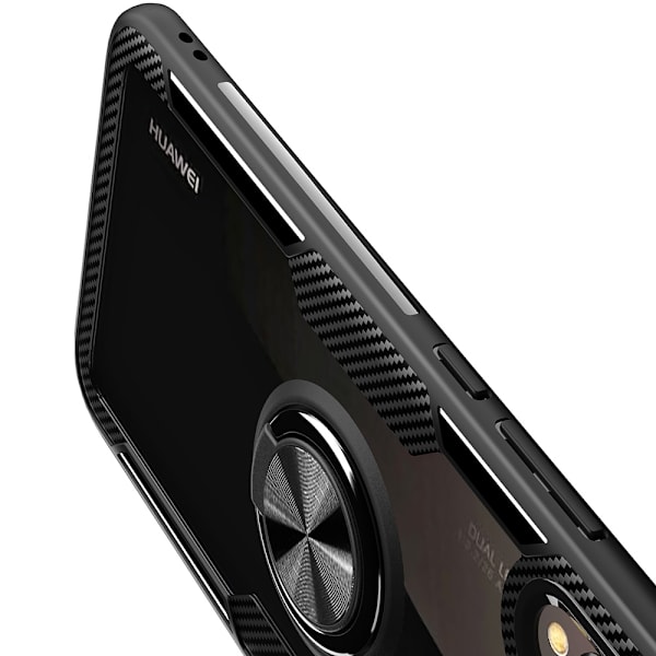 Huawei P20 Lite - Leman Skal med Ringhållare Blå/Blå