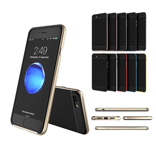 iPhone 7 - Stilrent Stötdämpande skal - DUBBELT SKYDD Guld