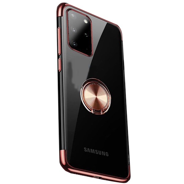 Samsung Galaxy S20 Plus - Effektiv Silikone Case Ring Holder Blå