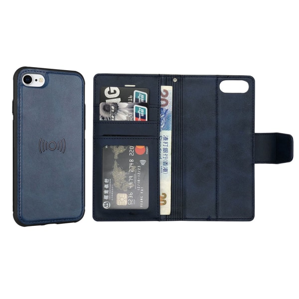 iPhone 7 - Eksklusivt Dual Function Wallet Cover Brun