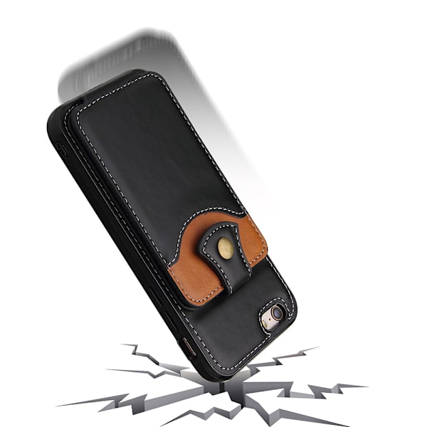 iPhone 8 - Genomtänkt Skal med Korthållare Grå
