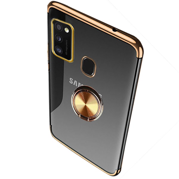 Samsung Galaxy A21S - Skal med Ringhållare Svart