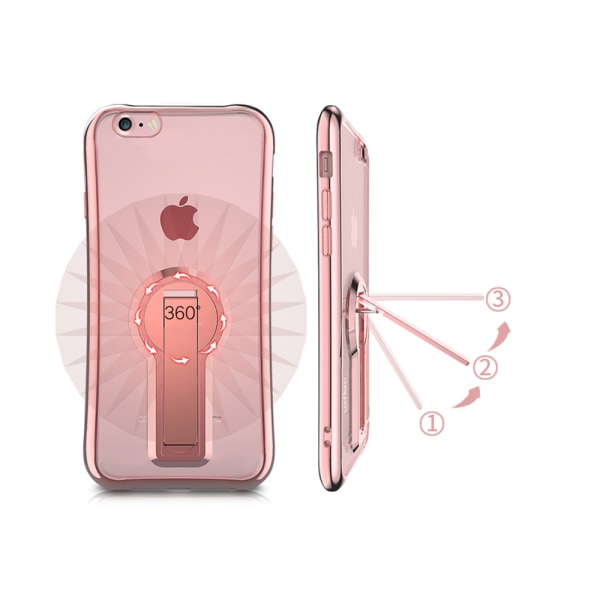 Elegant og smart cover til iPhone 8 med Kickstand Röd