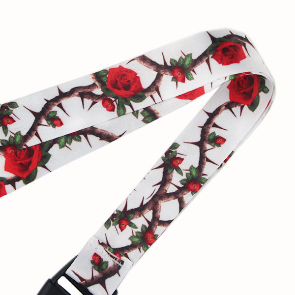 Elegant Nyckelband ROSOR Vit