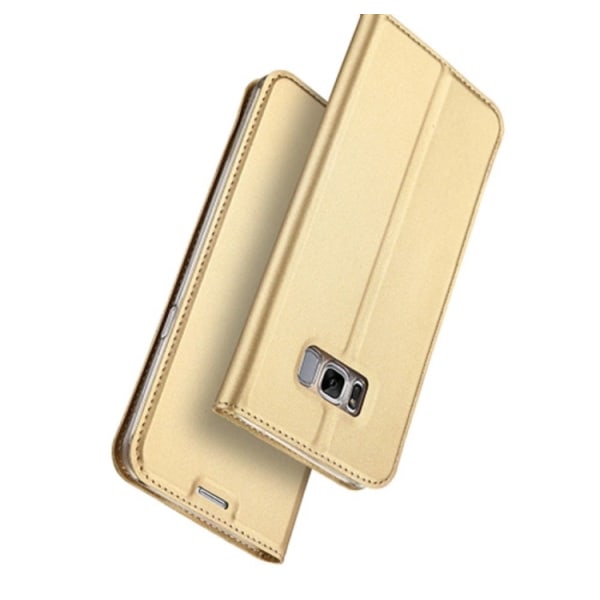 Fodral med Kortfack (SKIN Pro SERIES) till Samsung Galaxy S8+ Guld