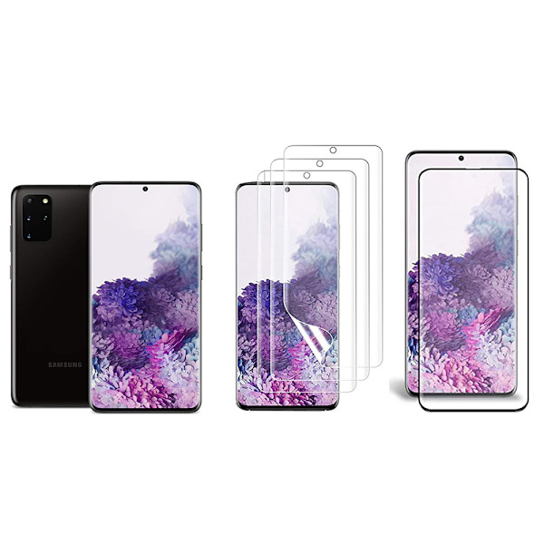 Galaxy S20 Plus 3-PACK Skärmskydd 9H 0,2mm Nano-Soft HD-Clear Transparent/Genomskinlig