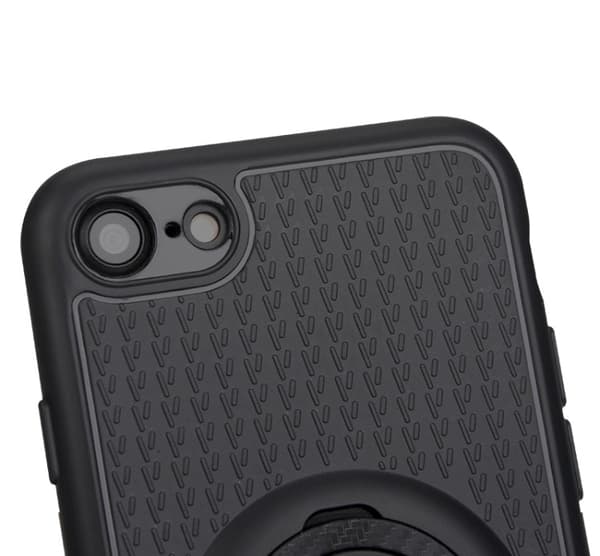 iPhone 7 PLUS - FLOVEME Carbon Silikonskal med Ringhållare Rosaröd