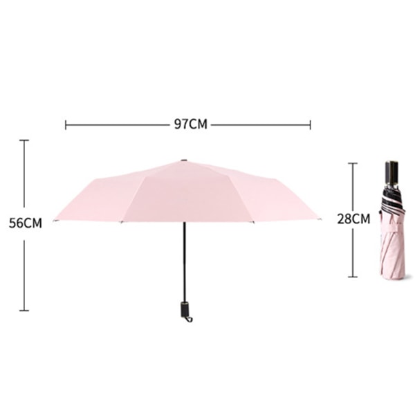 Praktisk UV-beskyttende kraftig paraply Vit