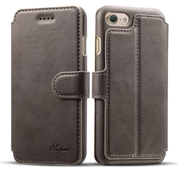 Elegant Plånboksfodral (Class-S) för iPhone 6/6S Plus Ljusbrun Ljusbrun