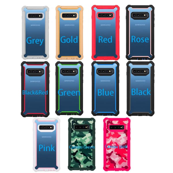 Samsung Galaxy S10e - Effektfullt EXXO Skyddsfodral Hörnskydd Grå Grå