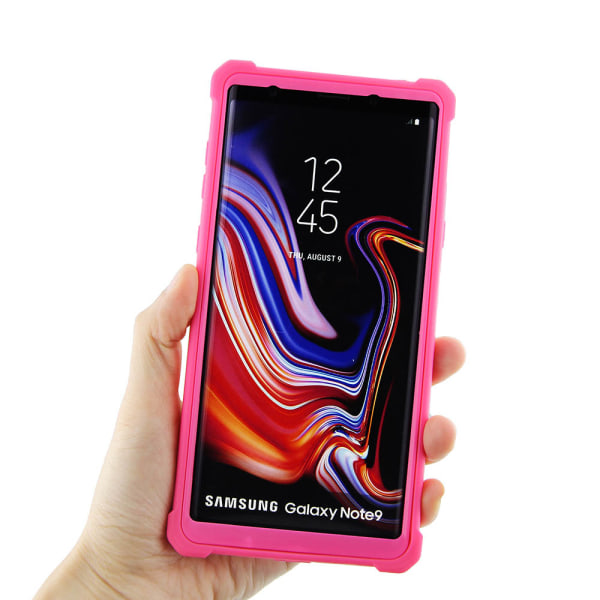Samsung Note9 - Robust EXXO Skyddsfodral med Hörnskydd Svart + Röd