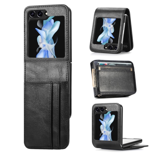 Galaxy Z Flip 5 5G - Plånboksfodral med kortfack Svart