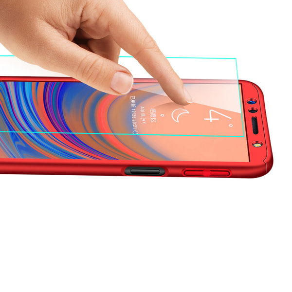 Samsung Galaxy A40 - Kraftfullt Dubbelsidigt Skal Röd
