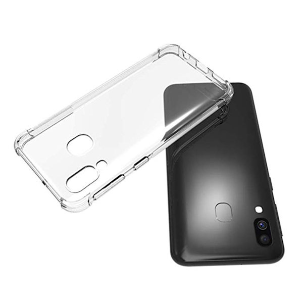 Robust Praktiskt Silikonskal - Samsung Galaxy A40 Transparent/Genomskinlig