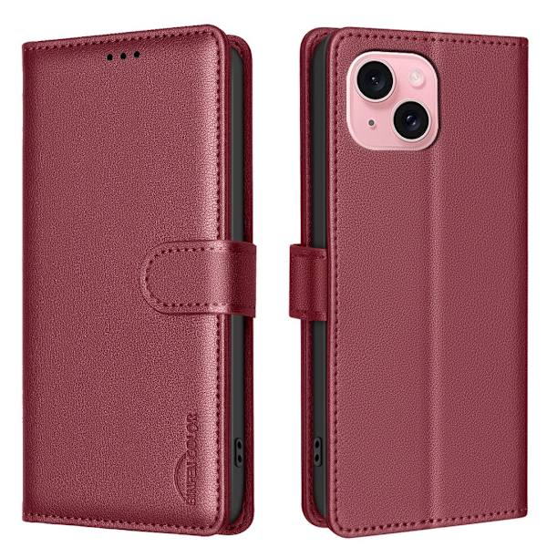 iPhone 14 - Elegant plånboksfodral med RFID-skydd Mörkblå