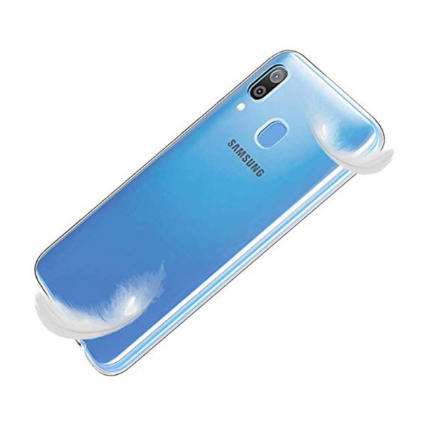 Smart støtsikkert silikondeksel - Samsung Galaxy A40 Transparent/Genomskinlig Transparent/Genomskinlig