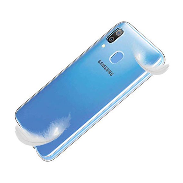 Smart Stöttåligt Silikonskal - Samsung Galaxy A40 Transparent/Genomskinlig Transparent/Genomskinlig