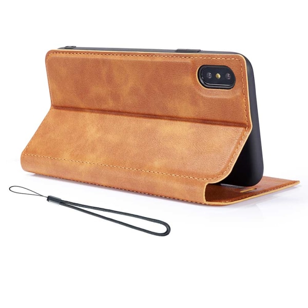 Stilsäkert Smart Plånboksfodral (VINTAGE) - iPhone XS MAX Brun