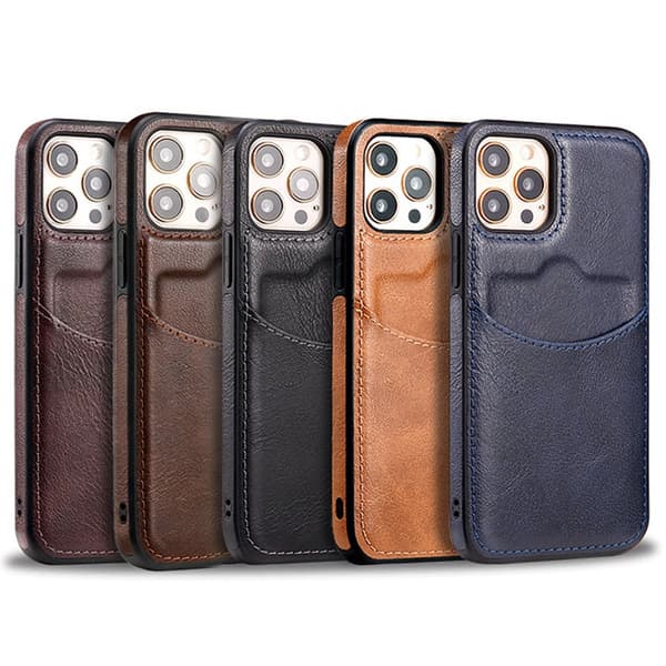 iPhone 11 Pro Max Elegant Läderfodral Mörkbrun