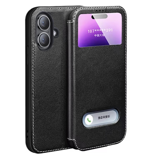 iPhone 16 - Elegant och skyddande läderskal från Leman Kaffe