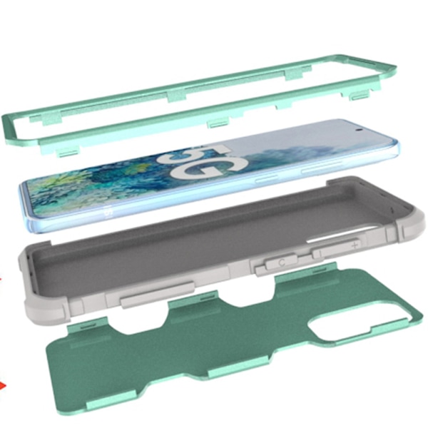 Samsung Galaxy S20 Plus - Rugged Robot Skyddande Skal Grå/Orange