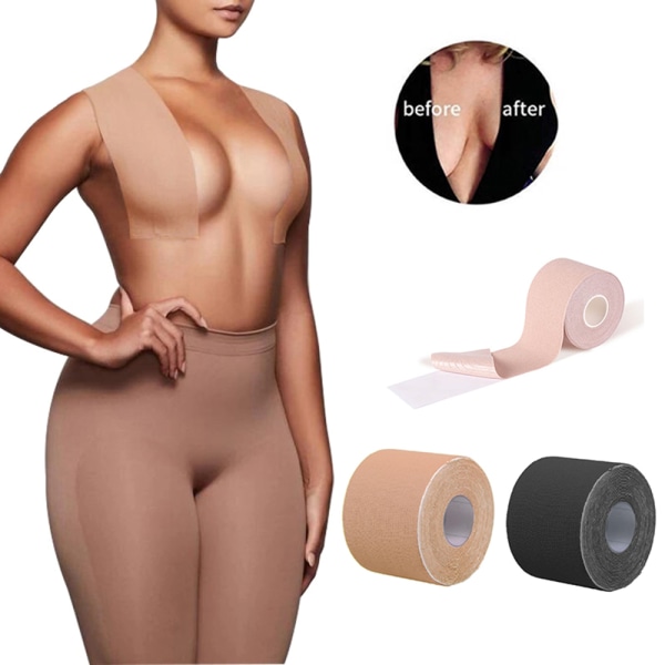 Mukava ja itseliimautuva rintateippi (vedenpitävä) Beige 5cm