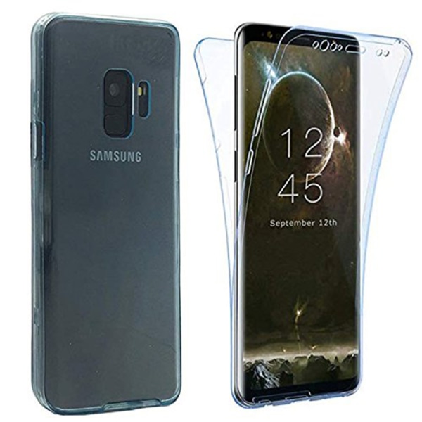 Dobbeltsidet silikonecover med Touch funktion - Samsung A6 Plus Svart