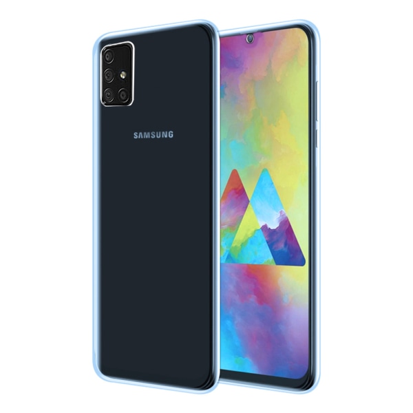 Samsung Galaxy A71 - Genomtänkt Heltäckande Silikonskal Blå