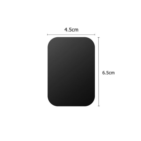 2-PACK Metallplate for Mobilholder (Magnetisk holder) 45x65mm Svart