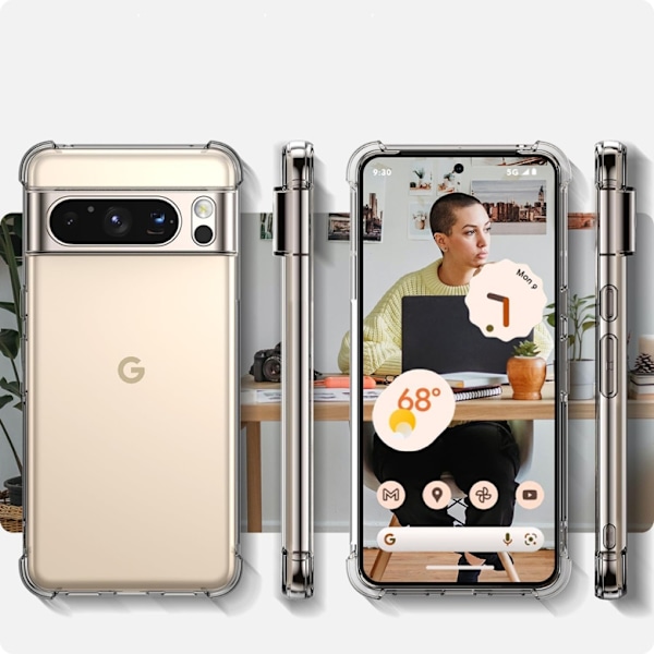 Praktiskt Silikonskal med Airbagfunktion för Google Pixel 9