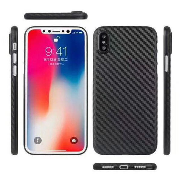 iPhone XS Max - Professionellt Karbon-Design Skyddsskal Svart