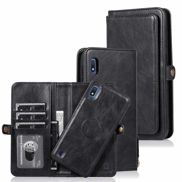 Samsung Galaxy A10 - Genomtänkt Plånboksfodral Svart