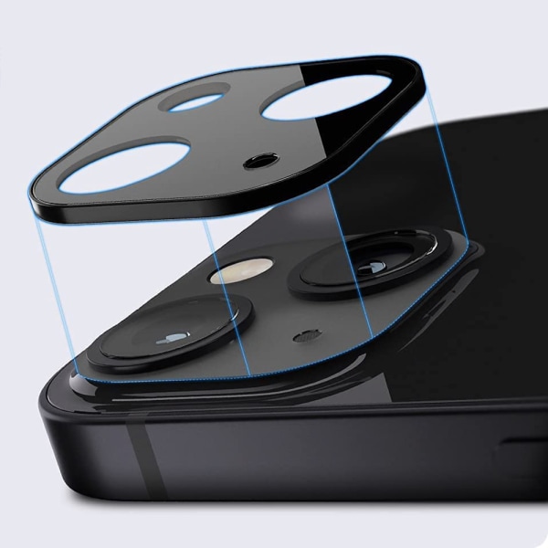 2-PAKKE iPhone 13 mini kamera linsedeksel 2,5D HD-Klar 0,4 mm Transparent