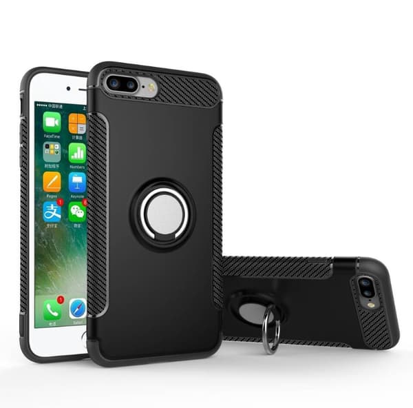 iPhone 8 PLUS - Shockproof Skal med Ringhållare från FLOVEME Silver