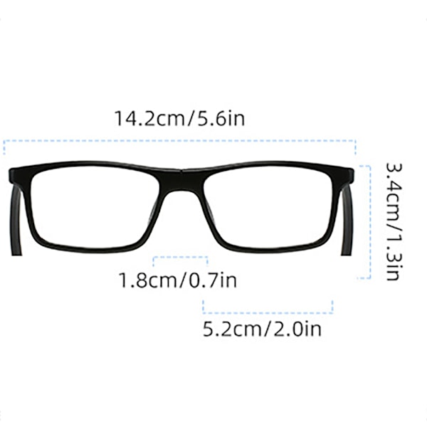 Exklusiva Hängande Läsglasögon med Magnetiskt Fäste - TR-material Svart +4