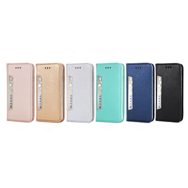 iPhone SE 2020 - Stilrent Praktiskt Plånboksfodral (FLOVEME) Grön