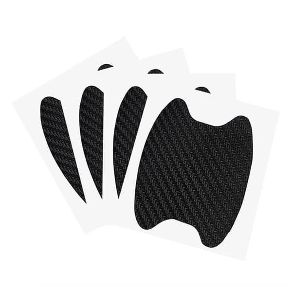 4-Pack Dörrhandtags Fördjupnings Karbonfiber Skydd Silver