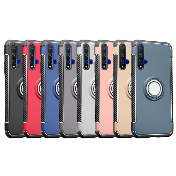 Huawei Nova 5T - Effektfullt Skal med Ringhållare FLOVEME Silver