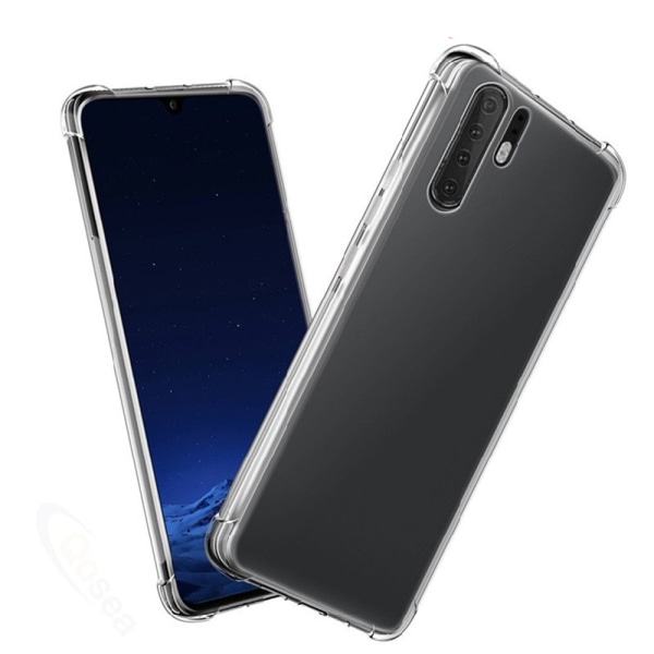 Stilsäkert Smart Silikonskal - Huawei P30 Pro Svart/Guld