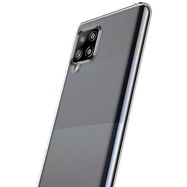 Samsung Galaxy A42 - Iskuja vaimentava silikonikuori Transparent/Genomskinlig