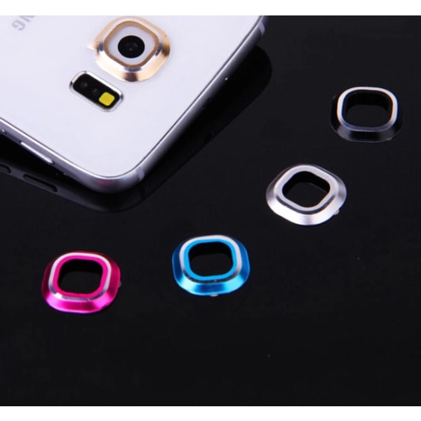 Samsung Galaxy S6/S6 Edge - Skyddsring för Kameralins Silver/Grå