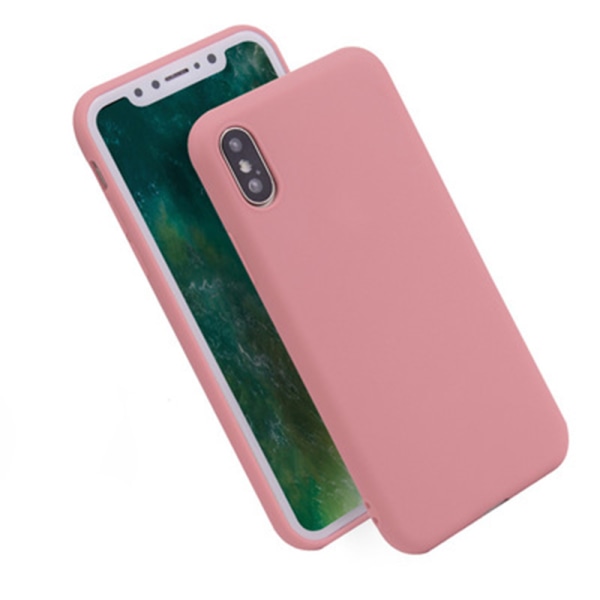 LEMAN Silikonskal för iPhone XR Ljusrosa