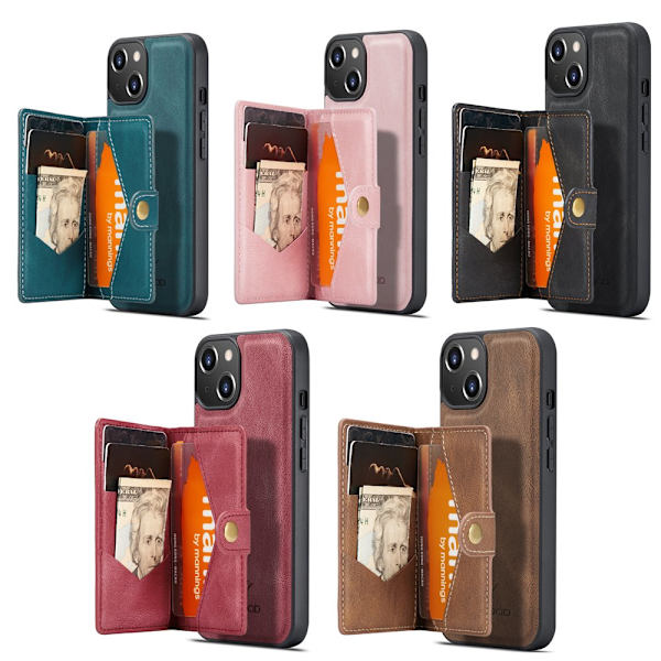 iPhone 13 - Etui med kortholder Grön