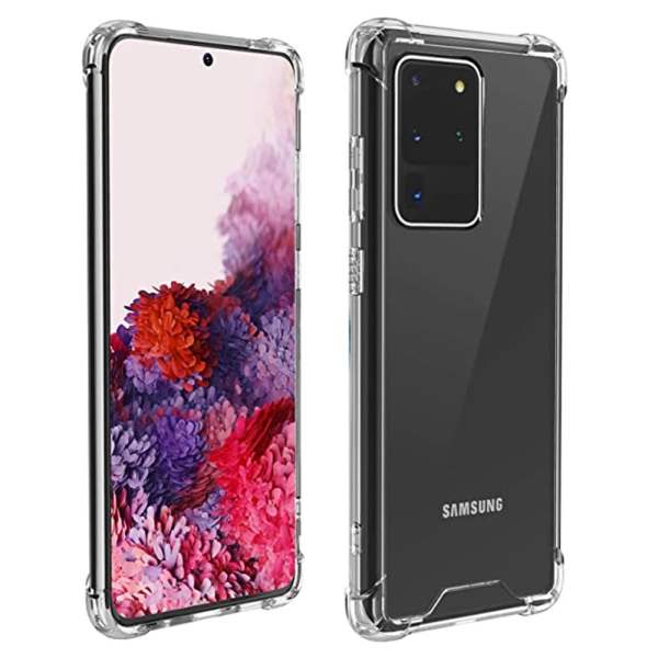 Samsung Galaxy S20 Ultra - Robust Stöttåligt Silikonskal Transparent/Genomskinlig