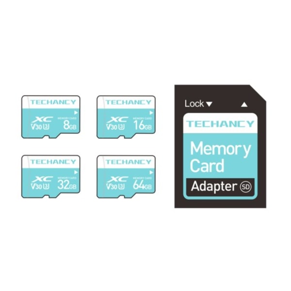 32 Gb Micro SD minnekort med adapter