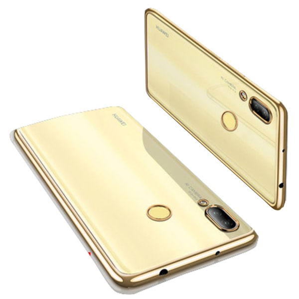 Huawei P20 Lite - Elegant Effektivt Silikone Cover Guld