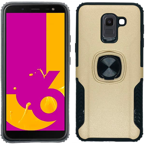 Samsung Galaxy J6 2018 - Skal med Ringhållare Mörkblå Mörkblå