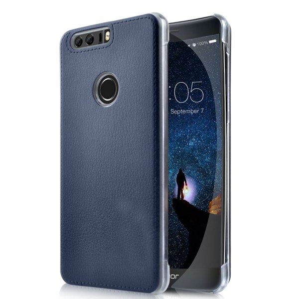 Huawei Honor 9 - Tyylikäs suojus korkealaatuista PU-nahkaa Blå